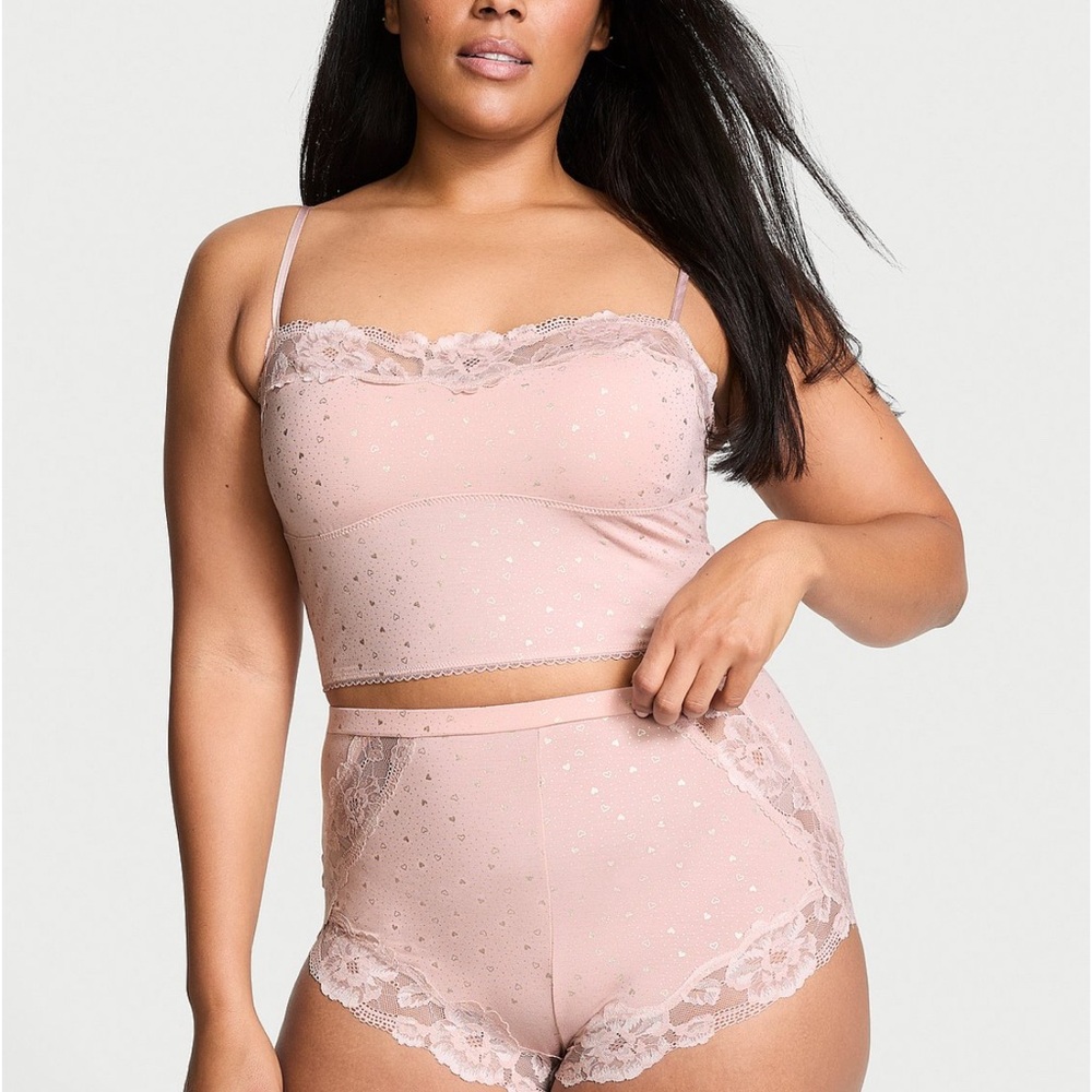 Victoria’s Secret New with tags Pink Lace Trim Intimate Set